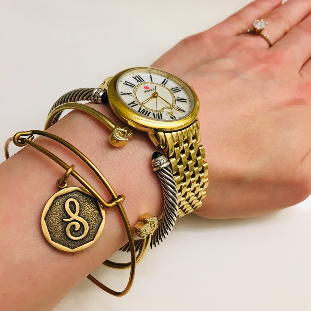 🌟HP 5/23🌟Alex and Ani | Gold Initial Bangle “S”